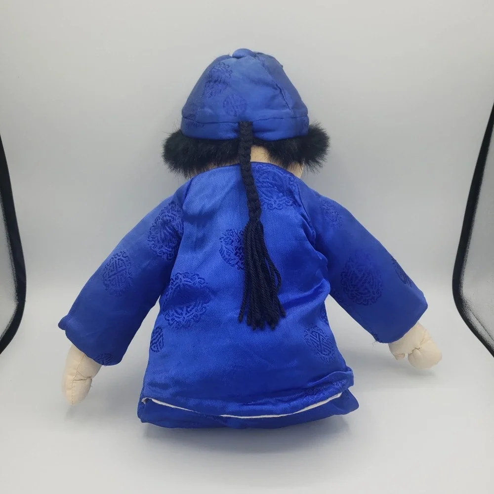 Vintage 2000 Building‎ Families Chinese Orphan Rag Doll Blue Clothes